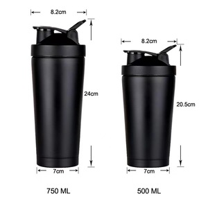 Benutzer definierte Bpa Free Protein Insula ted Sport Metall mischer Mixer Wasser flasche Gym 304 Edelstahl <span class=keywords><strong>Shaker</strong></span> Flasche - Product Image 3