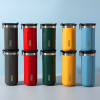 Tasse de voyage isotherme en acier inoxydable 450 ml personnalisable avec logo et poignée boucle – Meilleure vente