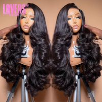 Perruque en cheveux indiens bruts, ondulations profondes, naturelle, sans colle, en cheveux humains, Lace Front, cheveux brésiliens alignés sur les cuticules, Full HD Frontal Lace Wig