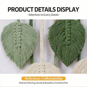 Décoration murale minimaliste bohème en macramé, tapisserie en coton tissé sur mesure pour la décoration de la maison et du bureau de style scandinave, vente en gros - Product Image 5