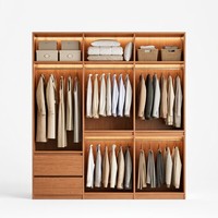 Acheter Armoire Murale en Chêne, Système de Dressing Préfabriqué Intelligent Blanc, Vente en Gros, Meuble de Chambre à Coucher en Promotion