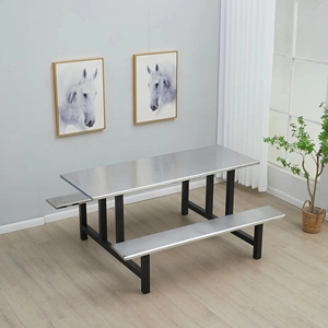 Con gran descuento minimalista comedor de acero inoxidable 1,2 m/1,5 m mesa de jardín - Product Image 1