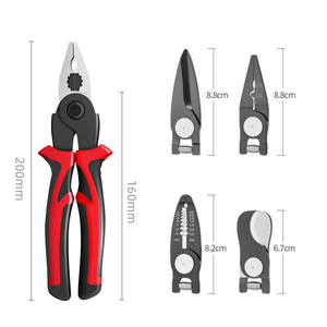Multi Functional <b>Pliers</b> <b>Set</b> 1/4 In Jaw Wire Stripper Cutter For Electrician Diy Repair Tools - Product Image 3