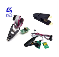 Clip SOIC8 + Programador USB de BIOS EEPROM Flash de 1.8V, Kit de Grabación de Memoria Flash SPI SOP8 a DIP8, Adaptador SOP8 DIP8 + Adaptador SOIC8