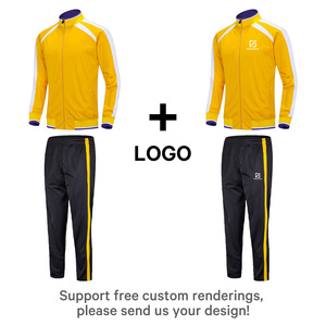 Conjunto Deportivo Personalizado de Secado Rápido con Chaqueta con Cremallera y Pantalones Deportivos Holgados para Correr y Trotar para Hombre - Product Image 4