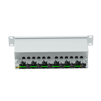 Panneau de brassage FTP non câblé 1U en acier, 6 ou 12 ports RJ45 modulaires, haute qualité, pour câbles réseau Cat5e, Cat6, Cat6A