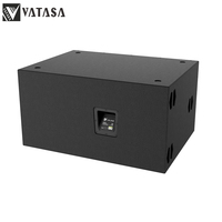 Subwoofer professionnel double 18 pouces pour sonorisation de concert, 1200W/4800W de puissance de crête, réponse en fréquence 38Hz-250Hz