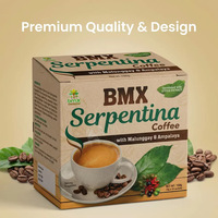 Café instantané BXM Serpentina pour le commerce transfrontalier d'Asie du Sud-Est, aux feuilles de Moringa, melon amer, café blanc, épices et herbes