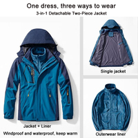 Gros Couple personnalisé trois en un veste d'extérieur pour hommes et femmes grande veste d'alpinisme en plein air