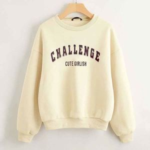 เสื้อสเวตเชิ้ตคอกลม แขนยาว ทรงหลวม ผ้าฝ้าย 100% ปักโลโก้ตามสั่ง สำหรับฤดูใบไม้ผลิ - Product Image 3