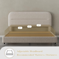 Lit King Size Moderne et Simple de Luxe, Confortable et Rembourré, Tissu Haut de Gamme Écologique, Couleur Personnalisable