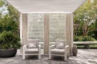 Weleadalu Meilleure vente Pergola à persiennes étanche à cadre en aluminium avec toit motorisé pour l'extérieur