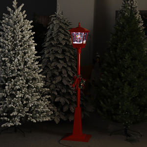 Venta caliente Suministros <span class=keywords><strong>para</strong></span> fiestas de Navidad Resina decorativa <span class=keywords><strong>para</strong></span> el hogar Iluminación roja Linterna de carretera - Product Image 4