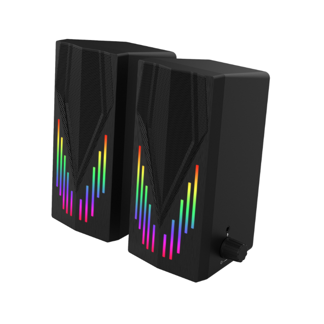 Compact Plastic Mini Speakers USB 2.0 Wired PC Speaker Gaming Speaker Audio With Light for Computer Desktop PC Loudspeakers