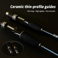 Canne à pêche Z011 1,68m 1,8m en carbone, dureté moyenne légère, action lente moyenne, pour spinning, baitcasting, jigging, pêche à la mouche, pêche en mer