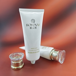 Vente chaude usine : Tube souple vide en PP de 100 ml pour nettoyant acide, avec capuchon à vis en acrylique, emballage cosmétique avec estampage doré de 100 g - Product Image 5