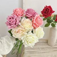 Großhandel Künstliche Rosen Naturgetreue Seidenblumen Realistische Einzelstiele Premium Hochzeitstisch-Dekorationen