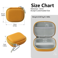 Maßgefertigtes Kleines Orange Persönliches Wasserdichtes EVA-Kopfhörer-Etui mit Reißverschluss für Outdoor und Reisen