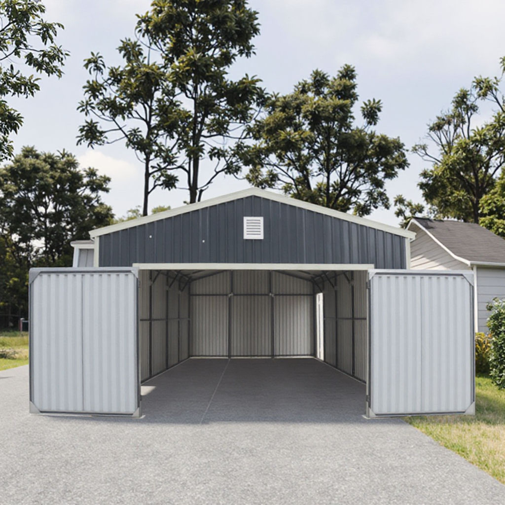 Heavy Duty Modern Simple Design Galvanized Steel Frame Carport Outdoor  Metal Sheet Canopy for Car Parking Structure