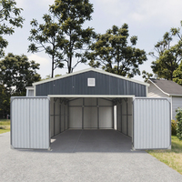 Abri de voiture en acier galvanisé robuste au design moderne et épuré, auvent extérieur en tôle métallique pour structure de stationnement automobile