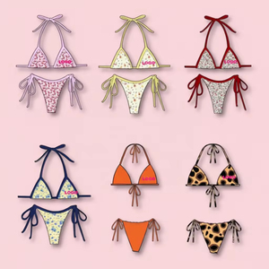 Swimwear Manufacturer High Quality Women Digital Printing <b>Beach</b> Bikini Bathing Suits Customized Printed Logo Bikini Swimwear - Product Image 1