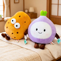 Coussin en peluche en forme de nourriture avec bras et pieds, formes Fromage, Toast, Oignon, Pomme de terre, pour la décoration de chambre d'adolescents, rembourrage en coton PP