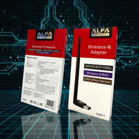 Adaptador WiFi Externo Inalámbrico ALFA de Alta Calidad, USB 2.0, 2.4GHz, 300Mbps, CE, Tarjeta de Red LAN, Controlador WiFi Realtek, para Uso en Servidores
