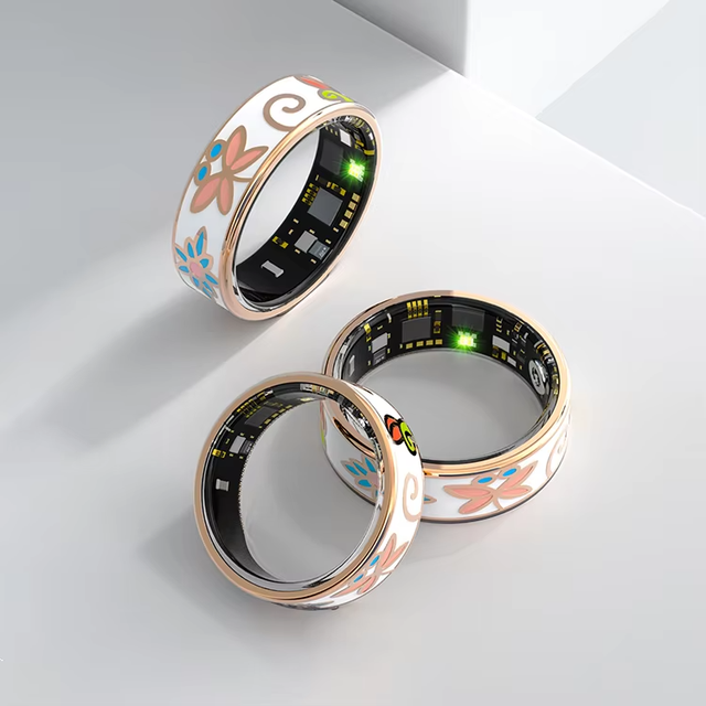 Fitness Tracker Sleep Monitoring IP67 Waterproof IOS App Control Magnetic Charging  Ring Alloy Smart Ring