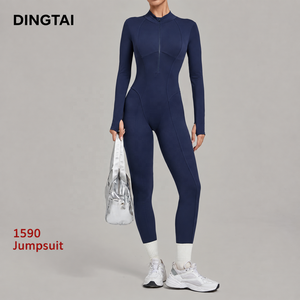 <span class=keywords><strong>Body</strong></span> da Yoga con Zip Frontale e <span class=keywords><strong>Maniche</strong></span> <span class=keywords><strong>Lunghe</strong></span>, Effetto Push-Up, Asciugatura Rapida, Traspirante, Certificato GCC - Product Image 4