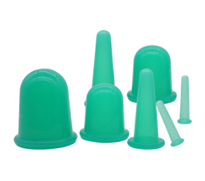 Juego de ventosas de silicona para celulitis de grado médico para cara, ojo, 4 unids/set, juego de terapia de ventosas faciales de silicona - Product Image 4