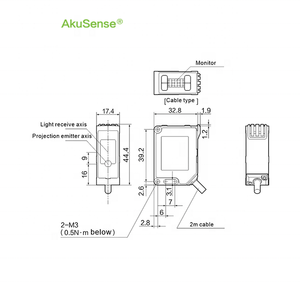 Sensor de Desplazamiento Láser de Alta Precisión Akusense, Precisión del 0.01%, Salida Analógica para Medición de Espesor - Product Image 6