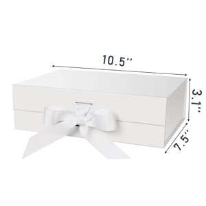Customized Logo Luxury Foldable Style <b>Magnetic</b> <b>Gift</b> <b>Box</b> With Customized Makeup Ribbon - Product Image 2