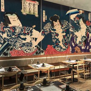 Op Maat Gemaakt Japans Bloemenbehang 3d Muurschildering Waterdicht Restaurant Decor Muur - Product Image 1