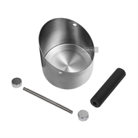 HIGHWIN Accessori per Espresso, Contenitore per Fondi di Caffè in Acciaio Inox da 1000ml con Design Antiscivolo e Barra Rimovibile