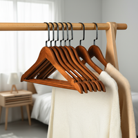 Cintres en bois de haute qualité pour costumes et manteaux, personnalisables avec logo, pour présentation de vêtements