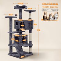Meilleure vente : Arbre à chat de luxe Gain, design personnalisé, avec hamac en bois, multi-niveaux, hauteur 54 pouces, pour usage intérieur