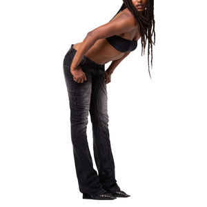 Celana <span class=keywords><strong>Jeans</strong></span> Denim Wanita Model Boot-cut Seksi Pendek Xxx, Celana <span class=keywords><strong>Jeans</strong></span> Denim Vintage Biru Bekas Pinggang Rendah untuk Wanita - Product Image 2