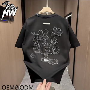 T-shirt Streetwear Uomo Heavyweight Cyber-Punk Personalizzata Sostenibile <span class=keywords><strong>Tech</strong></span> OEM Ingrosso Collezione 2026 - Product Image 2