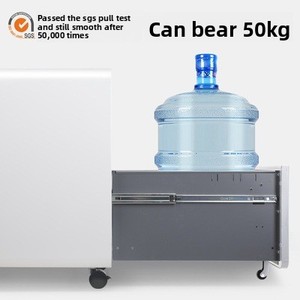 <span class=keywords><strong>Meuble</strong></span> de rangement mobile en acier sous bureau, 3 tiroirs avec roulettes verrouillables et frein, robuste, pour bureau commercial - Product Image 2