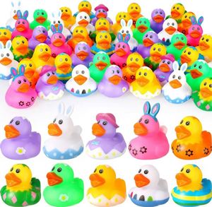 Assortiment de canards en caoutchouc de Pâques, lapins, canards pour enfants, jouets de bain, canard jaune pour bébé - Product Image 2