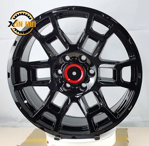 Velg mobil Offroad, velg mobil baru 4x4, desain velg mobil dengan PCD 6x139.7 ukuran 17x8.0, velg hitam 20 inci, 2 tahun