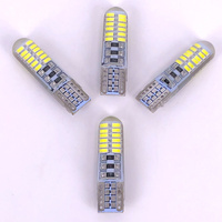 W5W 192 3014 24SMD Silikon gehäuse Breite Glühbirnen DC12V 3014 LED Auto Innenraum Lese lampe Begrenzung leuchte Canbus T10 LED
