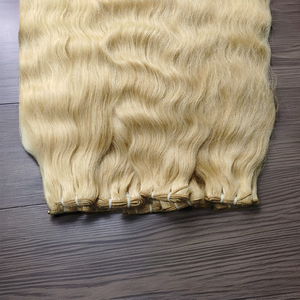 ผมแท้สีบลอนด์คุณภาพดีแบบขายส่ง มัดเป็นช่อพร้อมเชือกปิดผม ต่อผมจากผู้ขายผมชาวอินเดีย เกรด Remy Virgin AA - Product Image 5