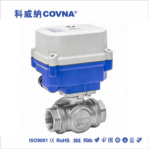 Vanne de régulation de débit d'eau électrique en acier inoxydable COVNA série 15N DN20 3/4 pouce 3 voies 12V DC CR2 2 fils à retour automatique - Product Image 5