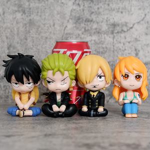 Figurines d'action One Piece mignonnes Luffy Sanji <span class=keywords><strong>Nami</strong></span> Zoro en position assise, jouets d'anime, figurines manga, collection de figurines, cadeaux - Product Image 6