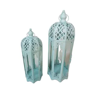 حامل شموع على الطراز المغربي ، فوانيس رياح عتيقة ، تصميم أجوف عتيق ، ديكورات منزلية من الزجاج الشفاف