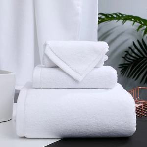 Lujo <span class=keywords><strong>5</strong></span> estrellas 100% algodón blanco baño mano cara toalla Conjunto personalizado Hotel bordado Logo tejido patrón a cuadros - Product Image 6