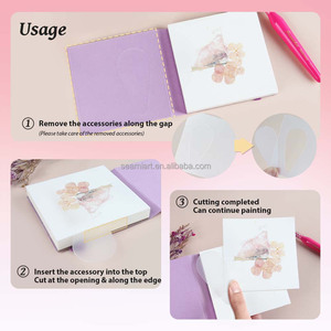 Seamiart 8x8ซม. มินิสแควร์กาวปิดผนึกสีน้ำสมุดบันทึกการ<span class=keywords><strong>วาด</strong></span>ภาพสมุดบันทึกการ<span class=keywords><strong>วาด</strong></span>ภาพด้วยผ้าฝ้ายกระดาษ300gsm แบบกดร้อน20แผ่น - Product Image 6