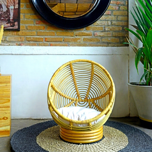 Premium Quality Soft Comfortable Rattan Pet <b>Bed</b> <b>for</b> Cats <b>Dogs</b> Solid Pattern Breathable Eco-Friendly <b>Sofa</b> <b>Bed</b> Dekor Asia RPB 08 - Product Image 1