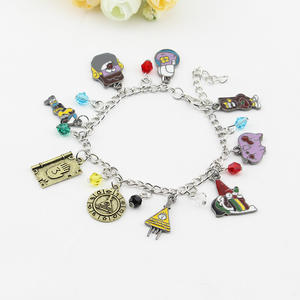 Эмалированные металлические браслеты с изображением Гравити Фолз Билл цитер с журнал <span class=keywords><strong>3</strong></span> диппером Кристальные бусины браслеты - Product Image 4